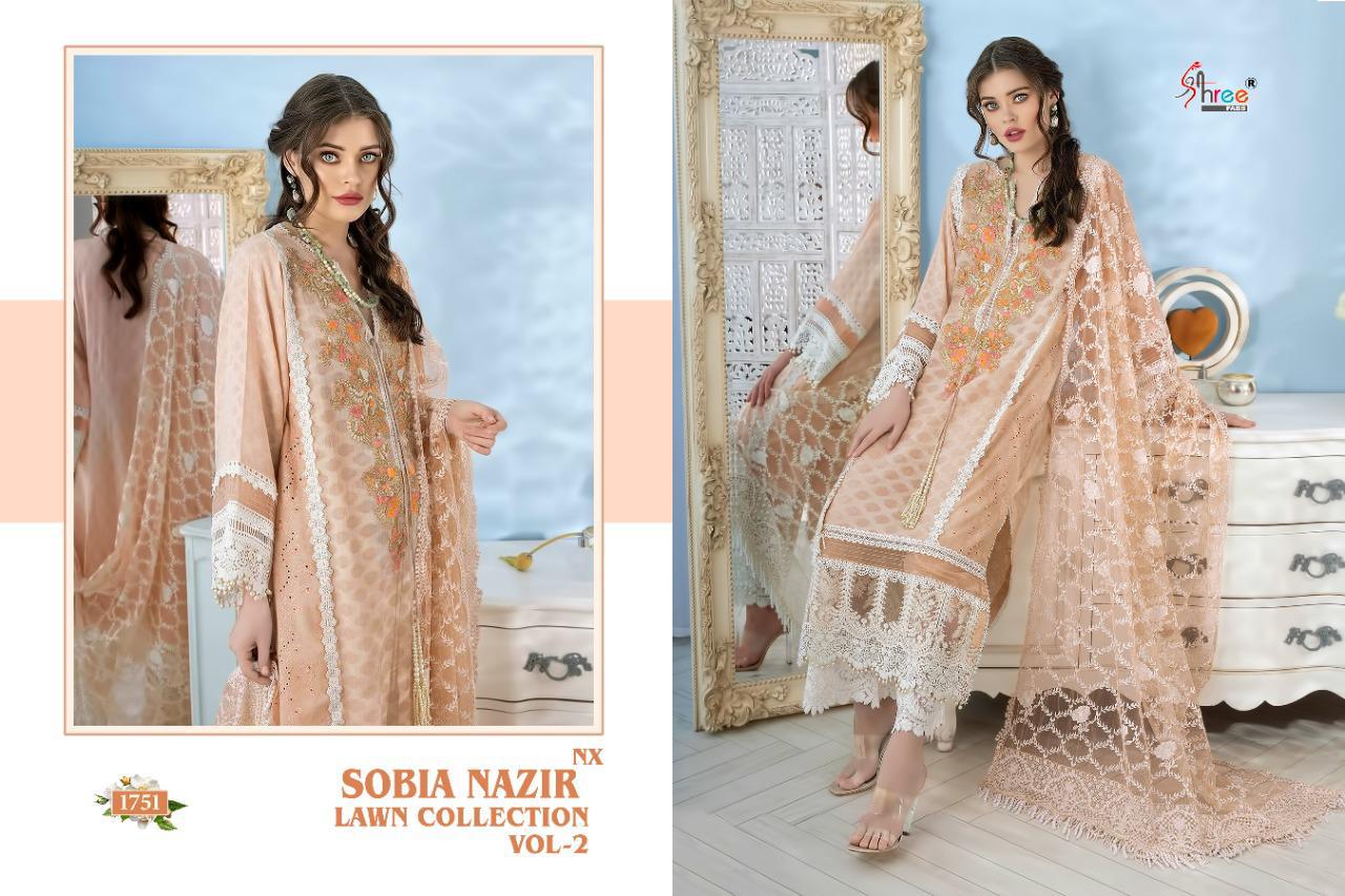 Shree Sobia Nazir Lawn Collection 2 Nx Latest Fancy Designer Festive Wear Premium Pure Lawn  Cotton With  Exclusive Embroidery  Pakistani Salwar Suits Collection